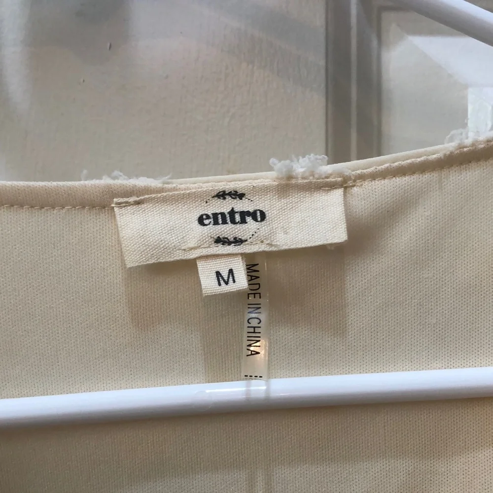 Entro Cream Textured Dress - Picture 3 of 8